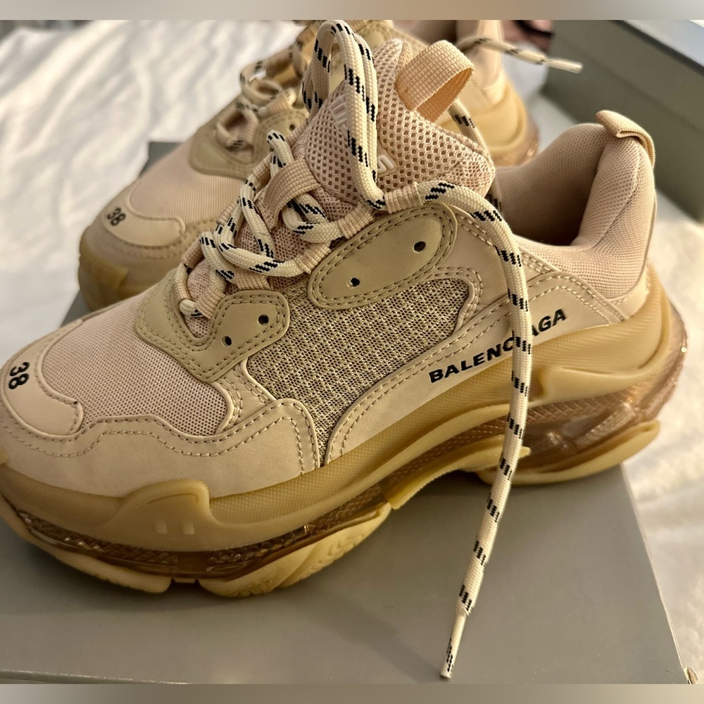 Balenciaga women’s triple s clear sole chunky sneakers